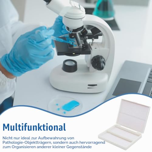 Scientific Preparation Box for 100 Slides, Plastic Box, Slide Box