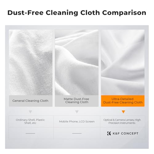 K&F CONCEPT Vacuum Packaging Microfiber Cleaning Cloths X80,for Glasses 80