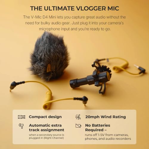 Deity V-Mic D4 Mini Supercardioid On-Camera Mic for DSLR & Vlog
