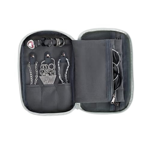 Travelon Jewelry Organizer Platinum one size in a compact jewelry box with multiple compartments and secure closure.