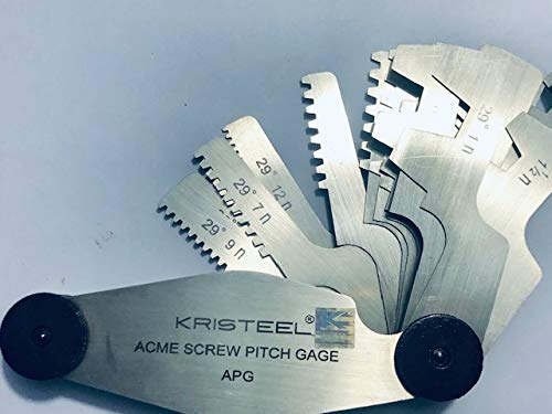 [Australia - AusPower] - Kristeel Shinwa Screw Pitch Gauge I 29 Degree Thread Angle 16 Blades 1N to 12N I Made In India 