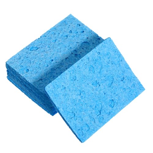 Pack of 20 Cleaning Sponge, Replacement Sponge, Soldering Sponge, Thick Soldering Tip Cleaning Sponge, Industrial Sponges, Soldering Iron Cleaning Sponge for Workbenches and Workshops, 40 x 60 x 10 mm