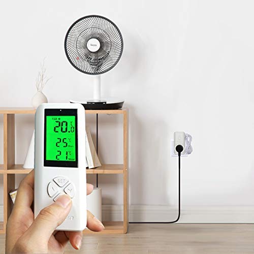 [Australia - AusPower] - DIGITEN WTC200 Wireless Temperature Controller Thermostat Outlet Remote Control Thermometer with 2m/6ft NTC Temp Sensor Probe Heating Cooling Mode for Fan Heater Greenhouse Homebrewing Reptile 1. White 