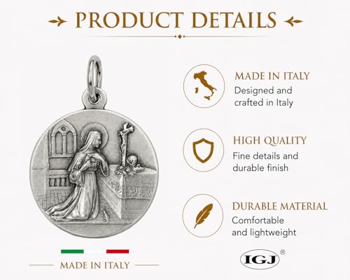 I G J Saint Rita from Cascia Medal - Patroness of impossibile cases