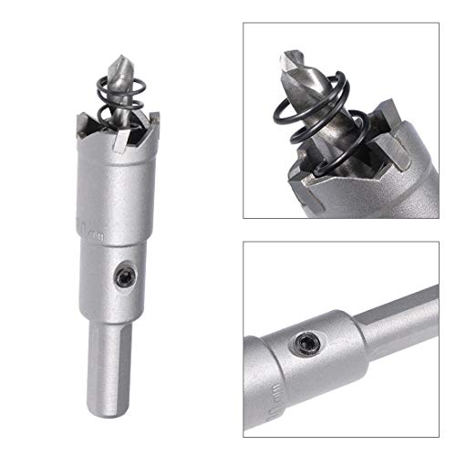 sourcing map Carbide Hole Cutter, Hole Saws for 0.5 mm - 3 mm Stainless Steel 5 mm Sheet Metal 19 mm 19mm