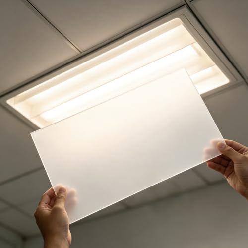 4 Pieces 11.8" x 23.6" x 0.08" Plastic LED Light Diffuser Board Sheets 11.8" x 23.6" x 0.08" White