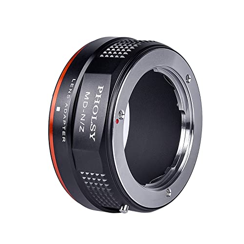 PHOLSY Lens Mount Adapter Manual Focus: Compatible with Minolta Rokkor MD (MC/SR) Lens to Nikon Z Camera Body Minolta MD to Nikon Z