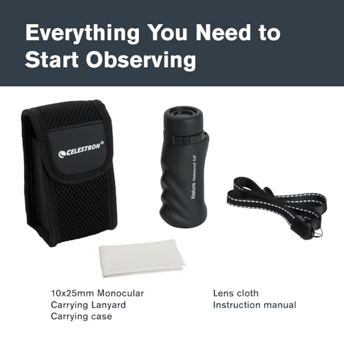 Celestron Nature 10x25 Monocular for Hiking and Wildlife Viewing Monocular 10 x 25