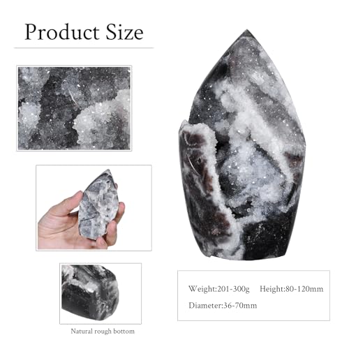 Natural Sphalerite Crystal Geode Decor Healing Crystal Cluster Natural Color 0.44-0.66lb(201g-300g)