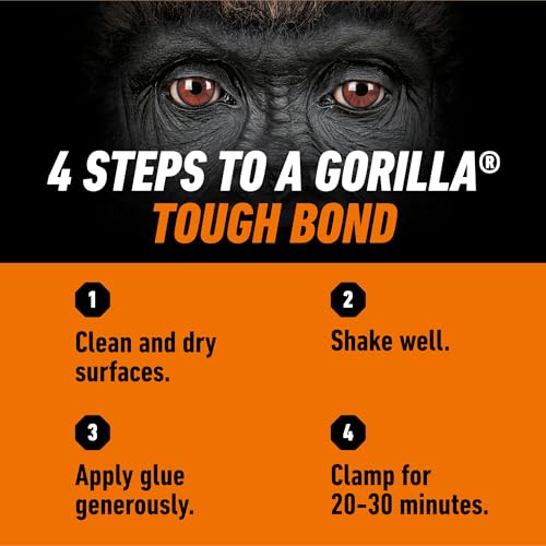 GORILLA Ultimate Waterproof Wood Glue, natural color, 18 oz bottle
