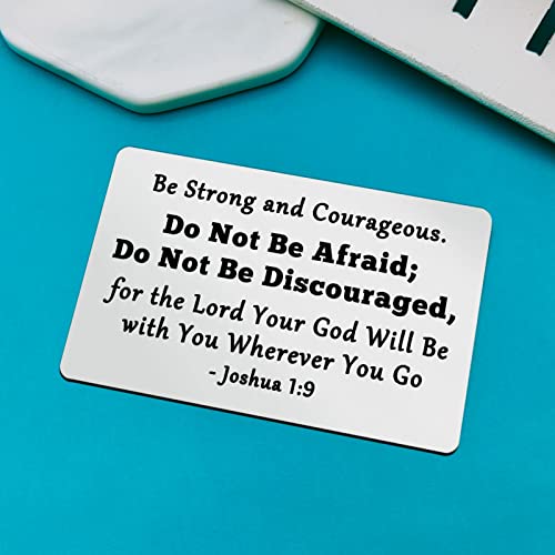 Christian Gifts for Men Women Inspirational Wallet Insert Card Religious Gifts Christmas Birthday Graduation Gift Baptism Gift Encouragement Gifts for Friends Family
