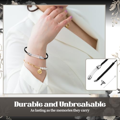 Tondiamo 6 Pcs Cremation Urn Bracelet for Ashes Adjustable Braided Memorial