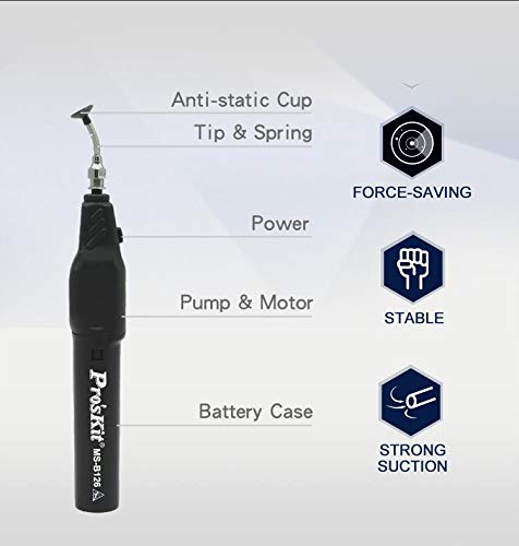 [Australia - AusPower] - MS-B126 Suction Pen Strong Electric Vacuum Chuck Antistatic Suction Pen IC Chip Electronic Parts Lens Absorbers Device 