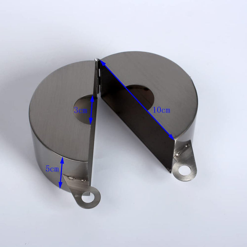 Door Knob Lock Cover ，Without Drilling Doorknob Lock，from Outside Prevents Turning of Door Knob and Access to Keyhole,for Apartment Evictions,Childproof (Stainless Steel with Lock Stainless Steel