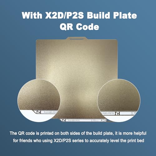 PEI Build Plate for Bambu Lab X2D/P2S/X1/X1C/X1E/P1P/P1S/A1 Double Side Textured PEI A1/X1C/X1/X1E/P1P/P1S/P2S/X2D