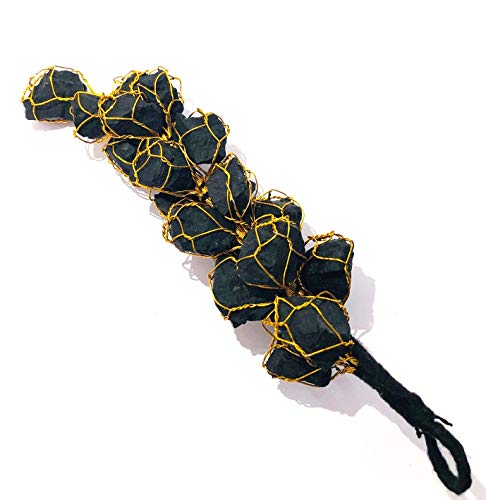 Black Tourmaline Gemstone Tree 7.5 INCHES Crystal Healing Home Office Gift Reiki FENG Shui Meditation Peace Wellness Health Metaphysical Gemstone Energy Power Handcrafted
