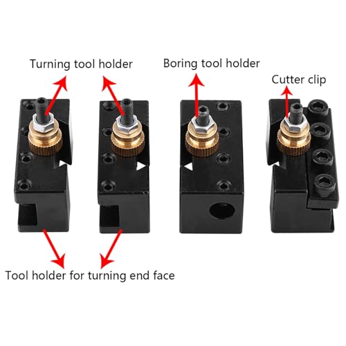 Lathe Head Tool, Aluminum Alloy Mini Power Lathe Tool Holder Accessories Set Post and Holder Kit, Comprehensive Multifunctional Power Lathe Machine Tool Holding Accessories
