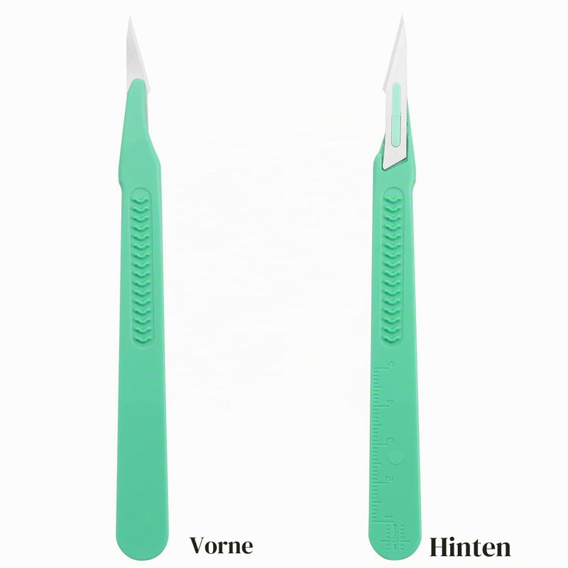 UKCOCO Disposable Plastic Surgical Scalpel Knives Multifunctional Carving Knife Tools Scrapbooking Craft Disposable Scalpels with Individually Packed Pack of 10