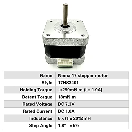 NEMA17 Stepper Motor High Torque Bipolar DC Step Motor Kit for CNC XYZ 3D Printer