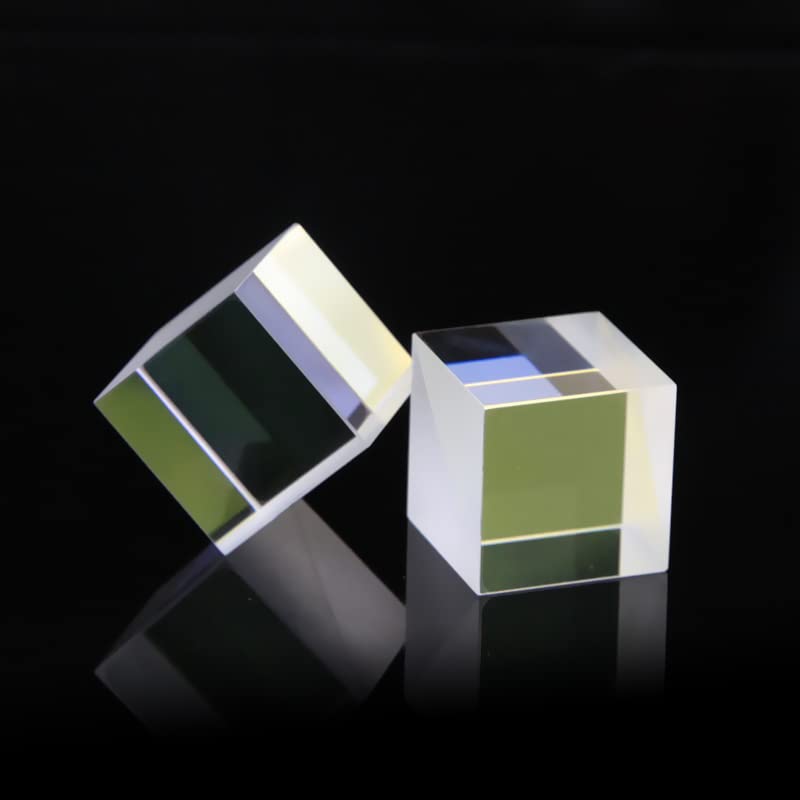 NYJLGD 30mm Beam Splitter Cube, optical glass dichroic prism with 50:50 ratio for spectrometer accessories
