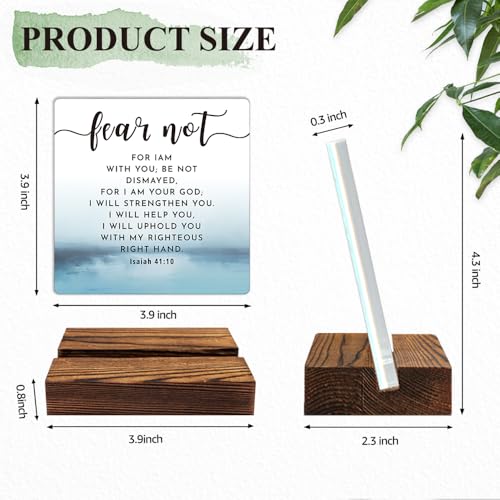 Fear Not for I Am with You Acrylic Sign with Wood Stand Gifts Blue-white