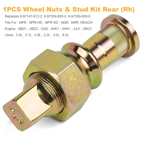 Camotokiit rear right wheel nuts and studs kit for vehicle lug nut installation