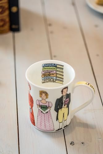 Alison Gardiner Fine Bone China Mug – Handcrafted in UK – 10.8oz British Heritage Collection – Literary Gift for History Lovers, Teachers & Librarians (Jane Austen) Jane Austen