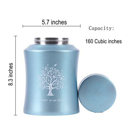 Adult Cremation Urn for Human Ashes - Medium Size for Dad or Mom - Funeral Urn (Blue) Blue