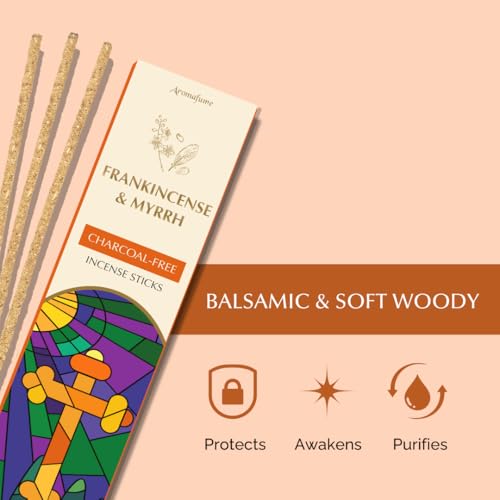 Frankincense and Myrrh 90 Luxury Incense Sticks, Christian Gifts, Aromafume