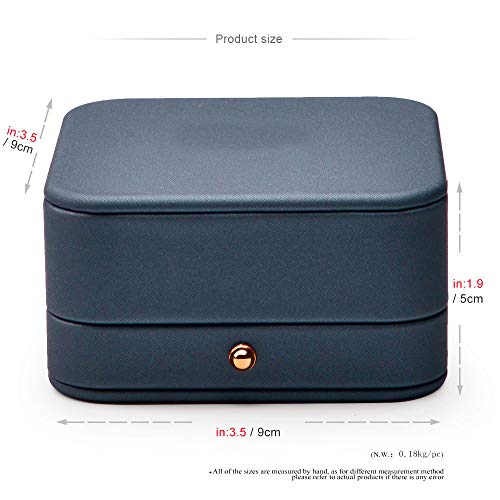 Oirlv Premium Leather Bracelet Bangle Box Steel-blue Jewelry Gift Case Velvet Interior Bracelet Storage Holder Bracelet/Bangle Box