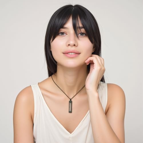 Glass Hourglass Cremation Jewelry Necklace for Ashes Memorial Lockets for Stainless Steel Keepsake Urn Ashes Pendants for Women/Men Loved One Memorial Jewelry Black