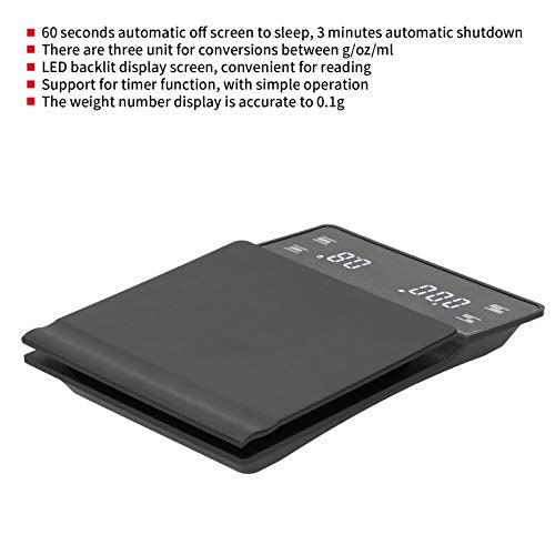 Coffee Scale coffee scale Koffieweegschaal Met Timer, Acaia Kaffeewaage, Digital Coffee Scale with Timer Function Electronic High Precise LED Display Food Scale Przemysł i nauka