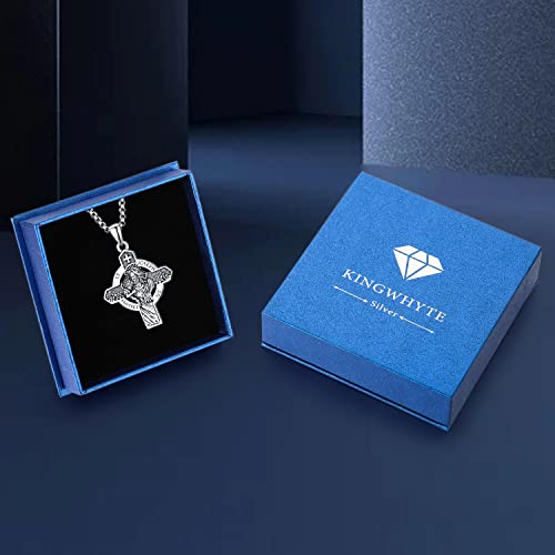 KINGWHYTE St Michael/St Christopher Necklace for Men Women 925 Sterling Silver Saint Protection Medal Protect US Pendant Jewellery Graduation Gifts with Stainless Steel Chain 12-Saint Joseph