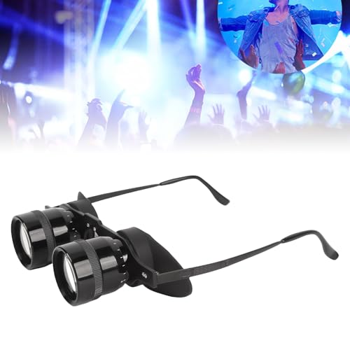 Fockety Binocular Glasses, 10X HD Handsfree Telescope Opera Glasses with Adjustable Focus, Portable Binocular for Fishing, Bird Watching, Sports, Concert, Theater, Opera, TV, Sight
