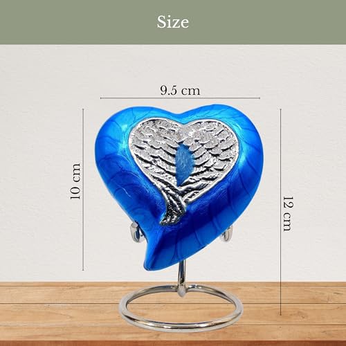 NORSE'S TRADECRAFT Heart Mini Urn for Ashes Adult Male, Female, 3 cu in