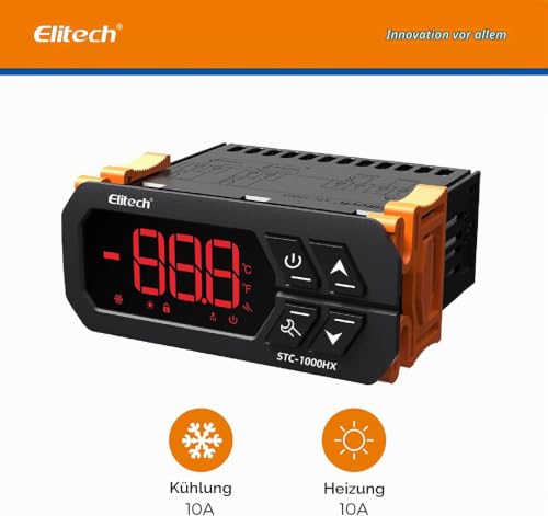 Elitech STC-1000HX Digital Temperature Controller Thermostat with Alarm Thermostat Intelligent LED -50℃ ~ 99℃ with Sensor AC10V-220V