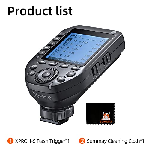 Godox XProII-F TTL Wireless Flash Trigger 1/8000s HSS, TCM Instantaneous Switching, APP Control, 16 Groups 32 Channels, Large LCD Display, Stable Signal, Responsive, Suitable for Fujifilm Cameras