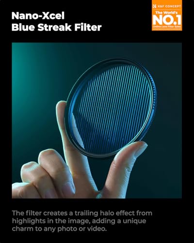 K&F CONCEPT 49mm Blue Streak Effect Lens Filter