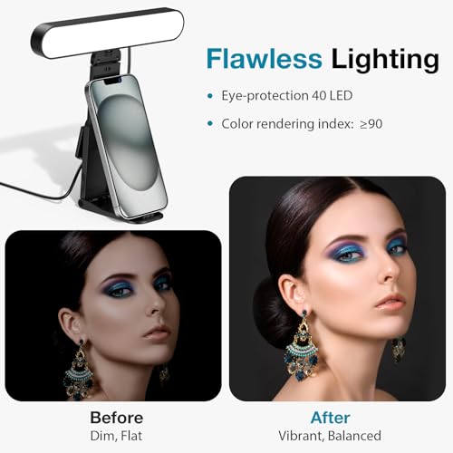 InnoGear Ring Light for Computer On-Camera Monitor Video Conference Light On-Camera Kit