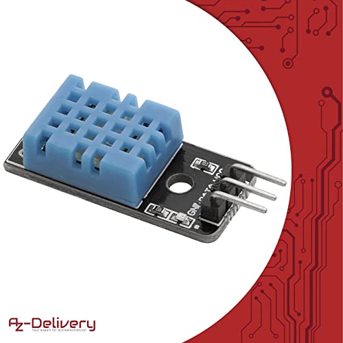 AZDelivery 5 x KY-015 DHT 11 Temperature Sensor Module Compatible with Arduino and Raspberry Pi Includes eBook!