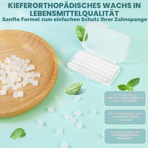 InhwRior Orthodontic Wax Pre-Cut for Easy Use Scientific Dosage Each Piece Covers Braces Braces Quickly Relieves Braces Discomfort (4) 4