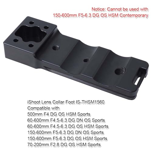 iShoot Lens Collar Replacement Foot Tripod Mount Ring Base Stand Socket TS-61 Compatible with Sigma 150-600mm f/5-6.3 DG OS HSM Sports, 70-200mm f/2.8 DG OS HSM Sports, 500mm f/4 DG OS HSM Sports