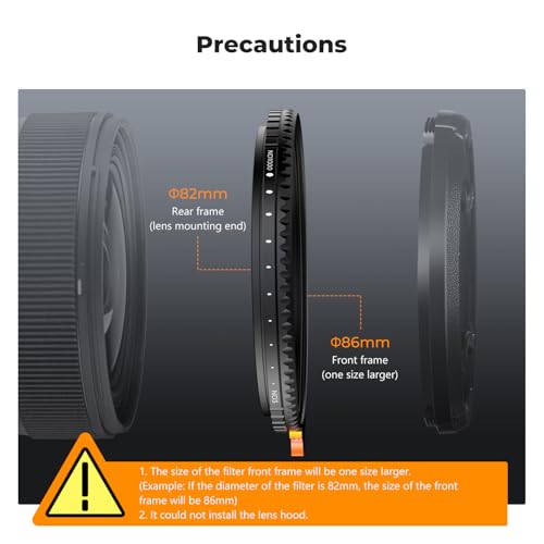 K&F CONCEPT 58mm Variable ND Camera Lens Filter ND3-1000 (1.5-10 Stops)