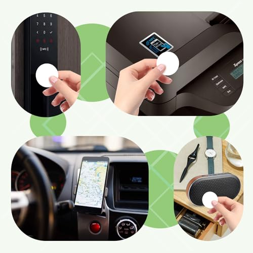 Pack of 50 NFC Tag Stickers NTAG215 NFC Sticker NFC Tag NFC Chip 540 Bytes Memory Compatible with iPhone Shortcuts iOS App Home Kit Android Smartphone App (Pack of 2) 50pcs (Pack of 2)