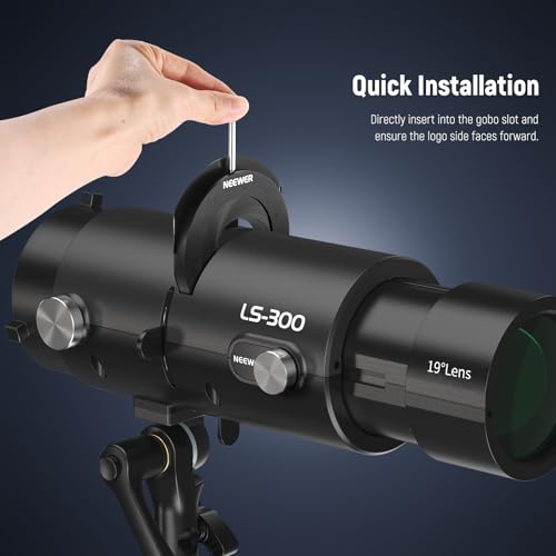 NEEWER Iris Shutter for LS-300 Spotlight Snoot Only, Heat Resistant 5-60mm Adjustable Aperture Leaf Blade Shutter Diaphragm for Studio Continuous Output Lighting LED Video Light Spot Control, CSS3