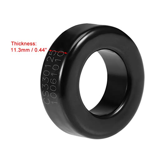 sourcing map Pack of 5 Black Grey 19.3 x 33.7 x 11.3 mm Toroidal Core | Inductance coil