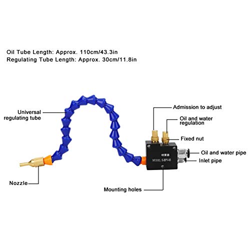 ViaGasaFamido CNC Lathe Coolant Sprayer and Lubricant Spray System Drilling Tool with Mist Lubrication System Unit for Efficient Cooling and Lubrication in Metalworking