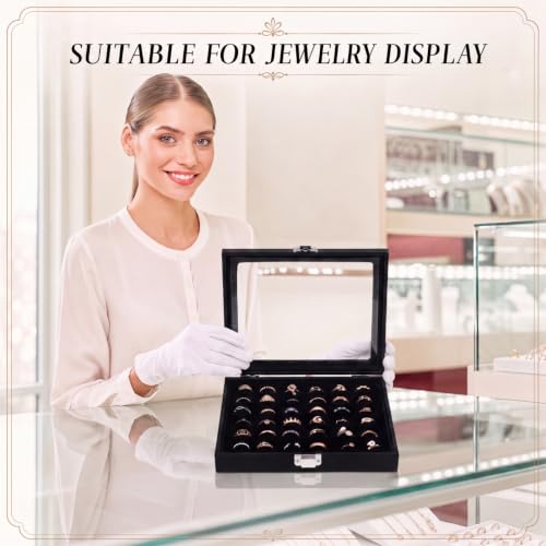 2 Pack 36 Slots Ring Organizer Box for Girls Women