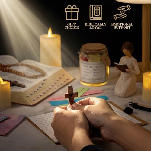 Christian Gifts for Women Faith,Birthday Christmas Baptism Graduation Gifts for Her,Inspirational Religious Gift, Catholic Spiritual Gift Basket,Bible Verse Jar,Bible Accessories Coloured