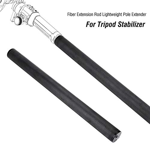 Stabilizer Extension Rod, Carbon Fiber Extension Pole with 1/4 Inch Thread Mount for Ronin S, for Ronin SC, for OSMO Mobile 3, for Crane 2 V2, etc.